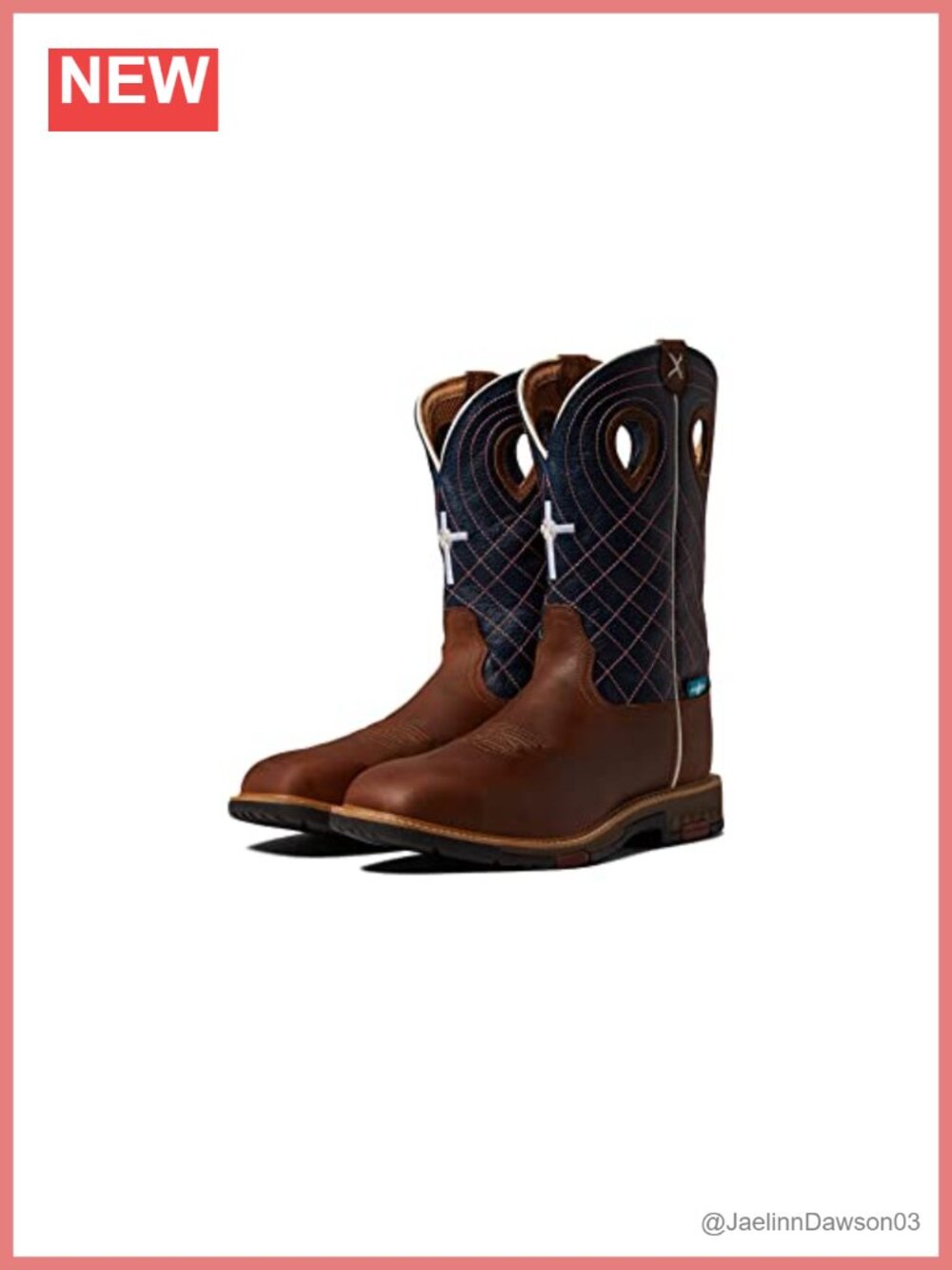11" Tall Men's Western Work Boot Full-Grain Leather Waterproof Slip Resistant